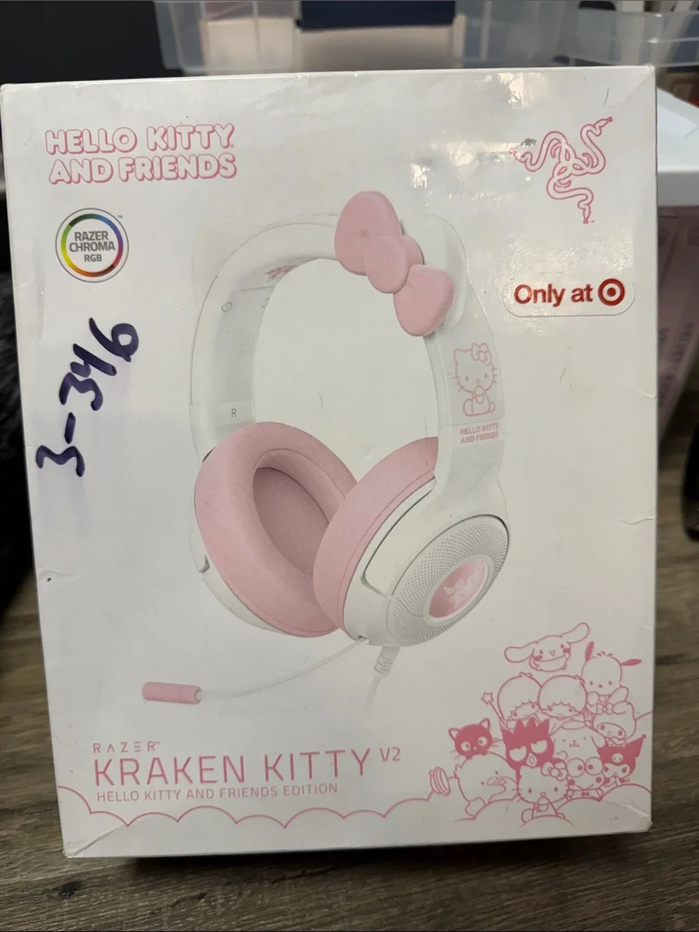 NEW Razer Kraken Kitty V2 Hello Kitty & Friends Pink and White Gaming Headset